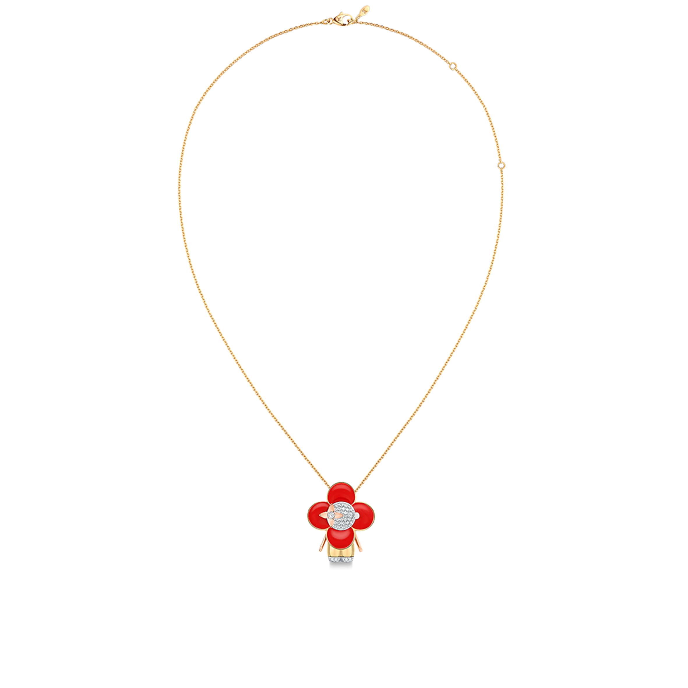 l**is V*t*n vivienne 18k gold diamond necklace q93801